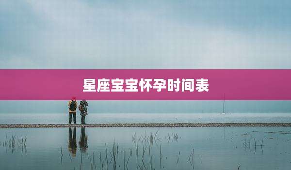 星座宝宝怀孕时间表