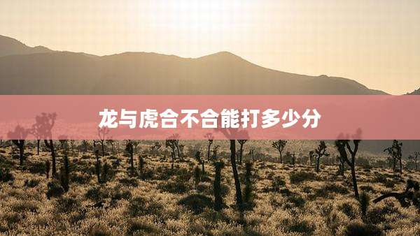 龙与虎合不合能打多少分