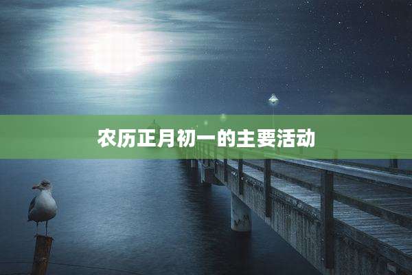 农历正月初一的主要活动
