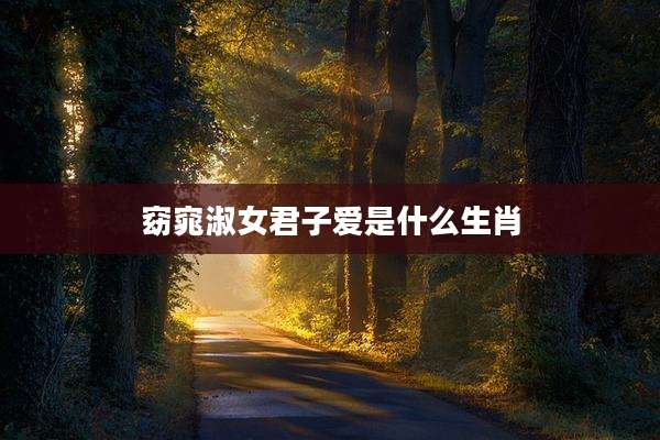 窈窕淑女君子爱是什么生肖