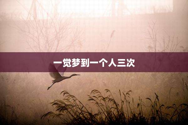 一觉梦到一个人三次