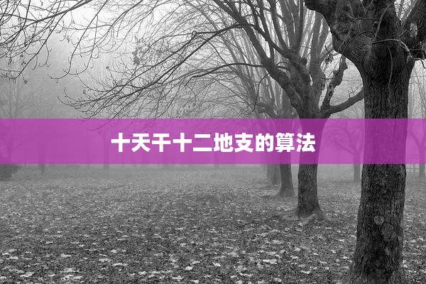 十天干十二地支的算法