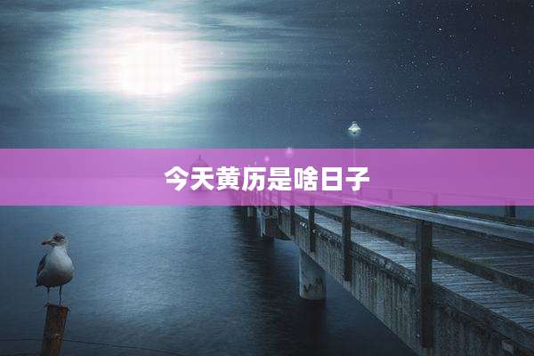 今天黄历是啥日子
