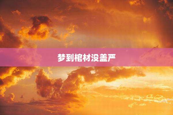 梦到棺材没盖严