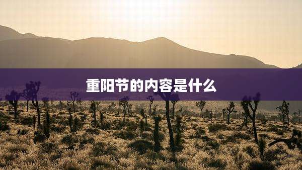重阳节的内容是什么