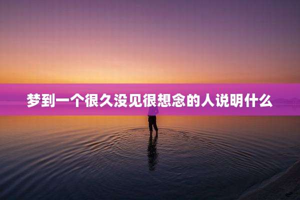 梦到一个很久没见很想念的人说明什么