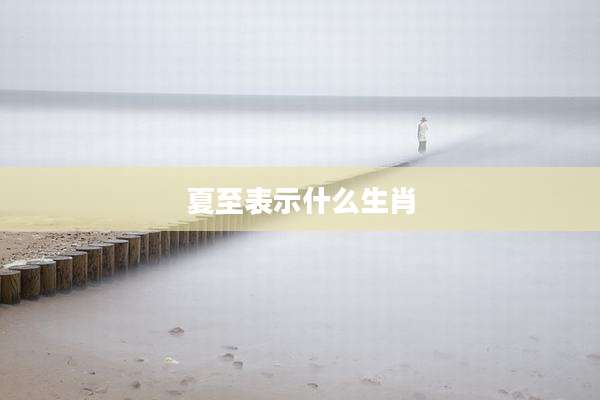 夏至表示什么生肖