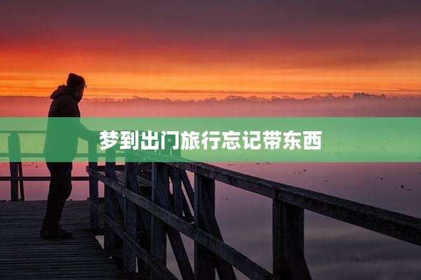 梦到出门旅行忘记带东西