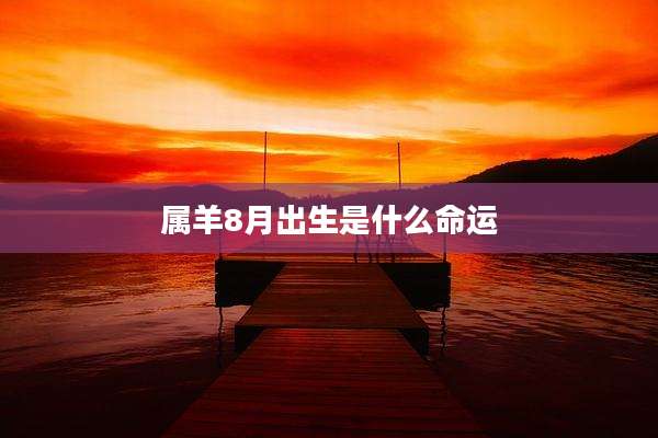 属羊8月出生是什么命运