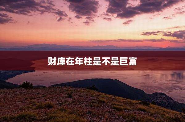 财库在年柱是不是巨富