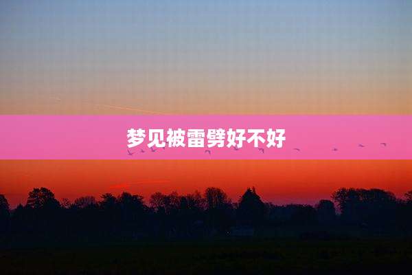 梦见被雷劈好不好