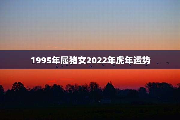 1995年属猪女2022年虎年运势