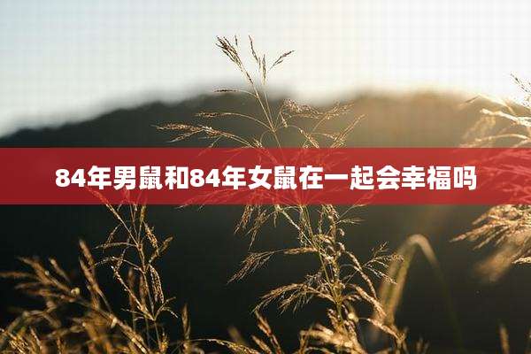 84年男鼠和84年女鼠在一起会幸福吗