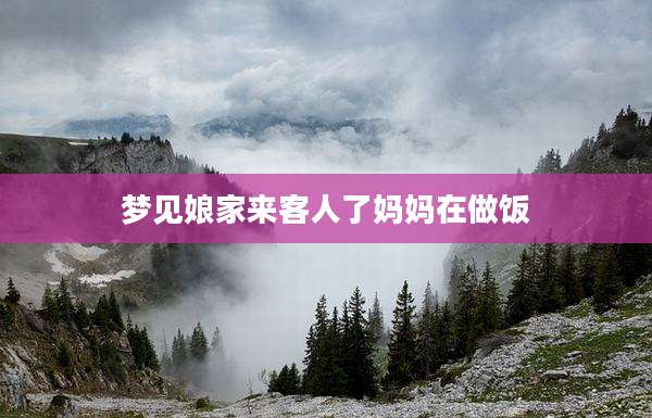 梦见娘家来客人了妈妈在做饭
