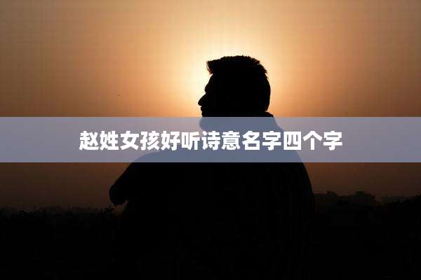 赵姓女孩好听诗意名字四个字