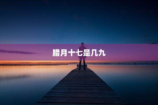 腊月十七是几九
