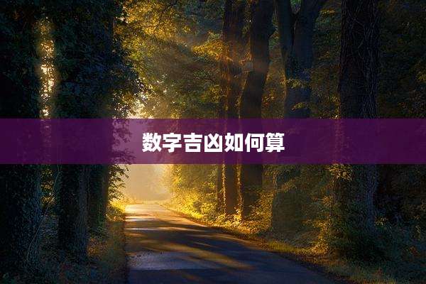 数字吉凶如何算