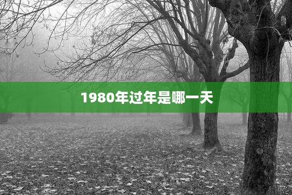 1980年过年是哪一天