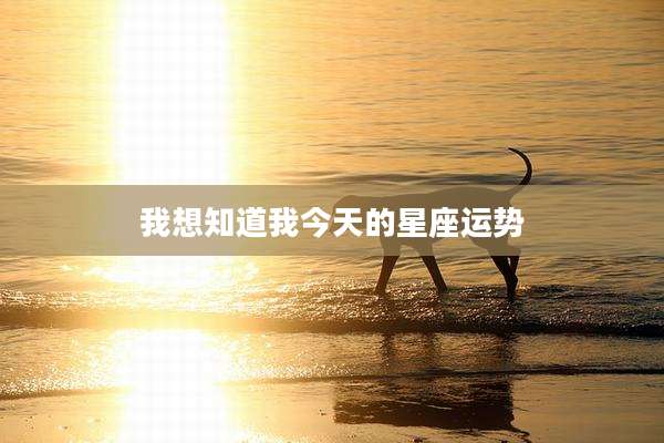我想知道我今天的星座运势