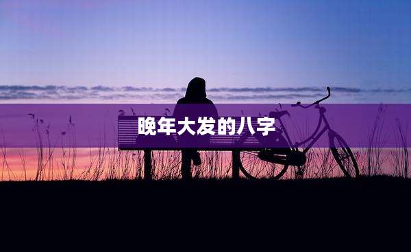 晚年大发的八字