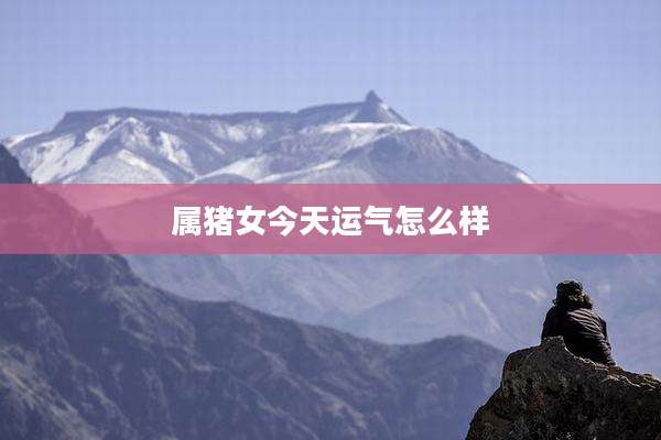 属猪女今天运气怎么样