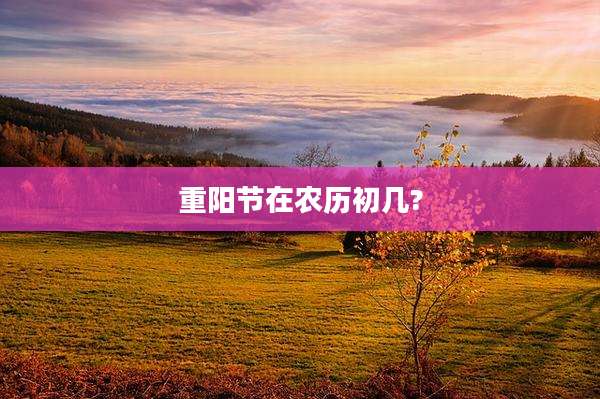 重阳节在农历初几?