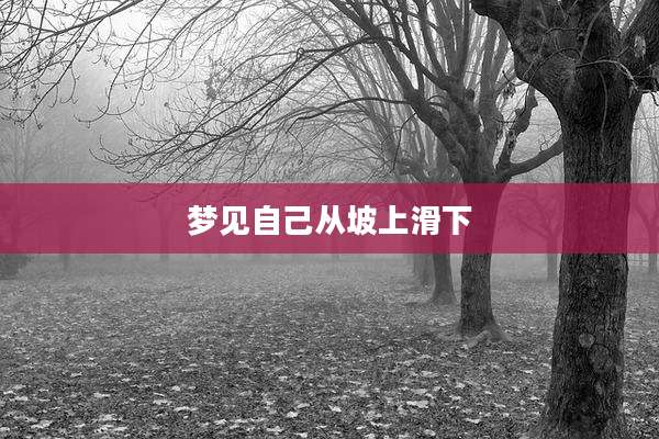 梦见自己从坡上滑下
