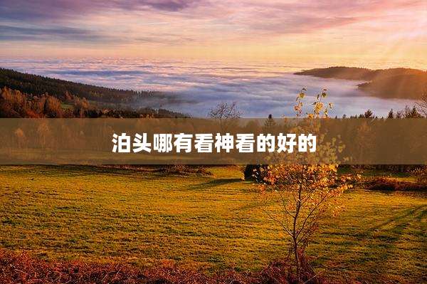 泊头哪有看神看的好的