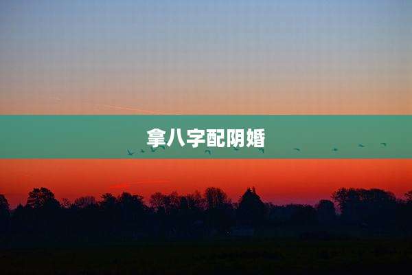 拿八字配阴婚