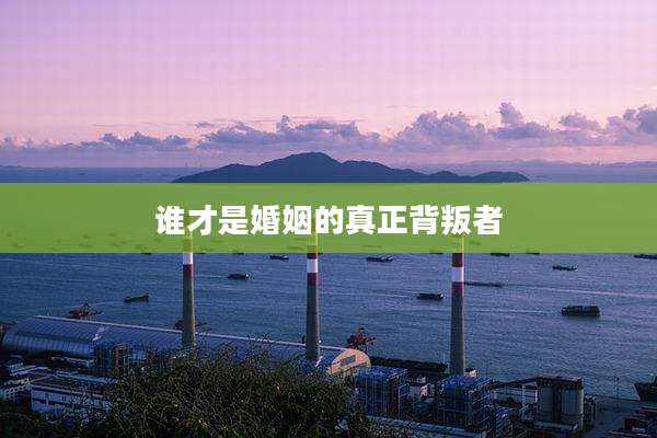 谁才是婚姻的真正背叛者