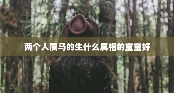 两个人属马的生什么属相的宝宝好