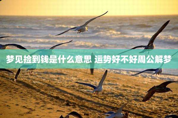 梦见捡到钱是什么意思 运势好不好周公解梦