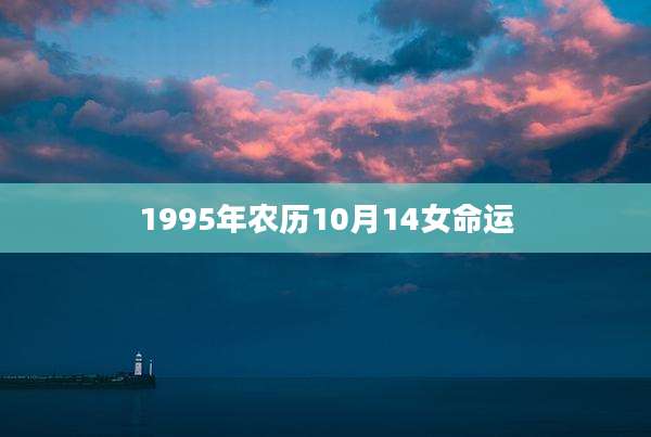 1995年农历10月14女命运