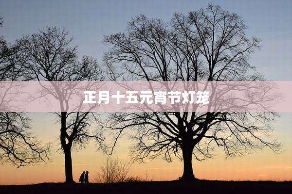正月十五元宵节灯笼