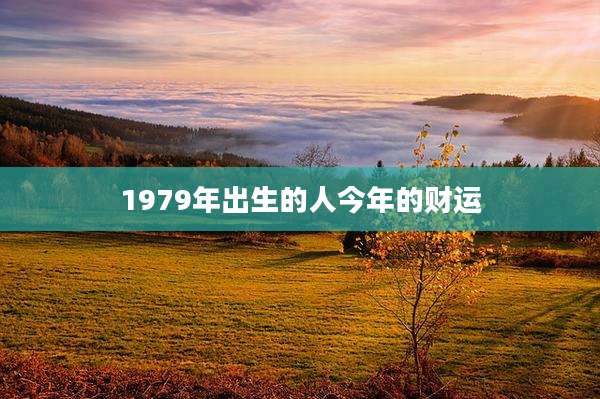 1979年出生的人今年的财运