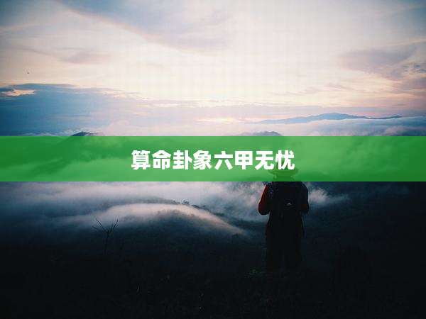 算命卦象六甲无忧