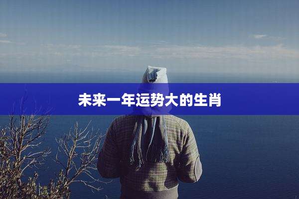 未来一年运势大的生肖