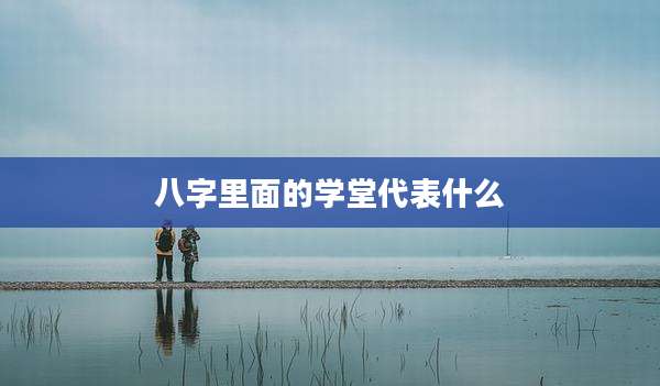 八字里面的学堂代表什么