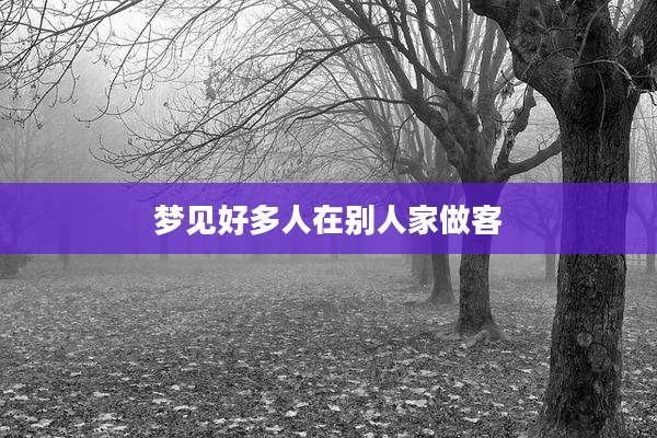 梦见好多人在别人家做客