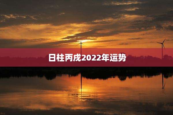 日柱丙戌2022年运势