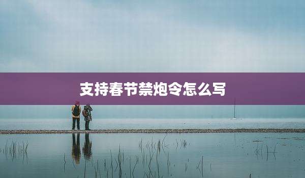 支持春节禁炮令怎么写