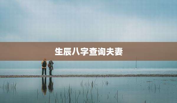生辰八字查询夫妻