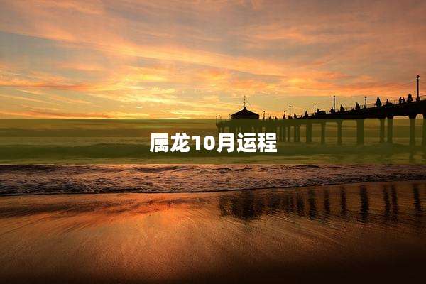 属龙10月运程