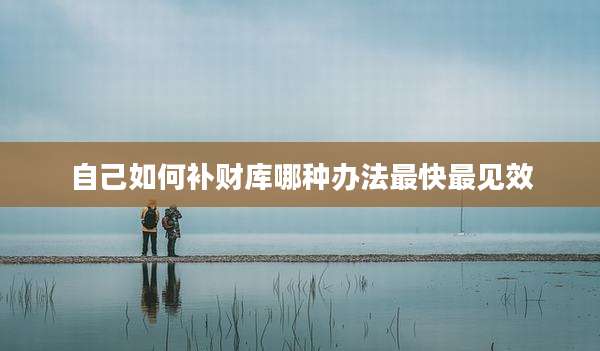 自己如何补财库哪种办法最快最见效