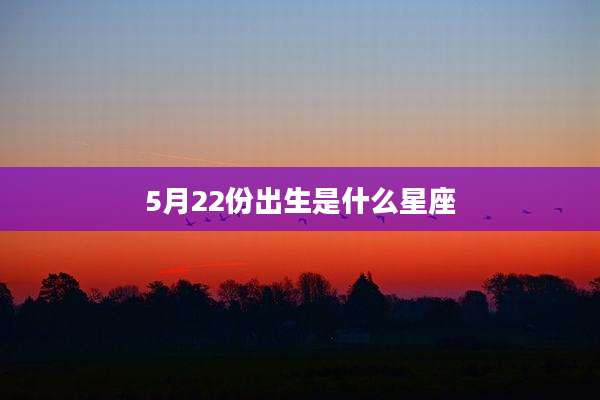 5月22份出生是什么星座