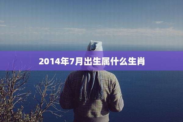 2014年7月出生属什么生肖