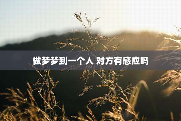 做梦梦到一个人 对方有感应吗