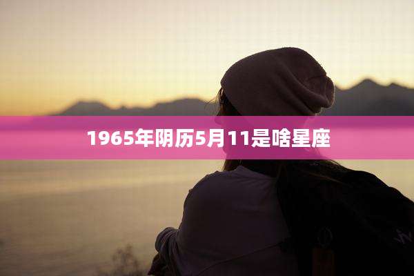 1965年阴历5月11是啥星座