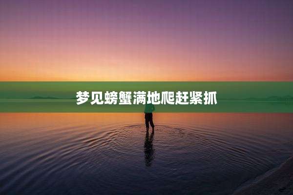 梦见螃蟹满地爬赶紧抓