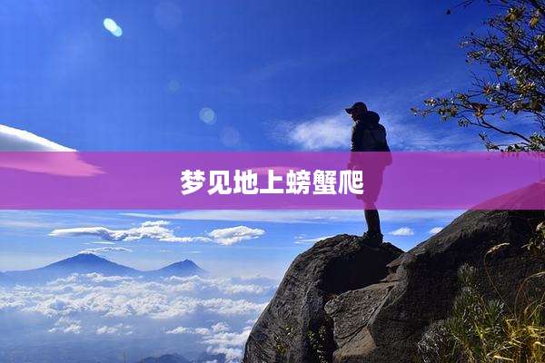 梦见地上螃蟹爬